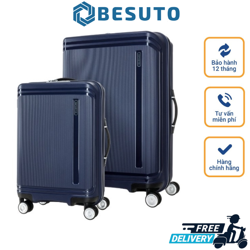 Vali Samsonite Hartlan, Vali Kéo, Vali Du Lịch, Size Cabin 20 inch, Chất Liệu Nhựa bền Polypropylene, Phong Cách Sang Trọng, Phù Hợp Cho Doanh Nhân, Văn Phòng Đi Công Tác, Nhập Đức, BH 12 Tháng