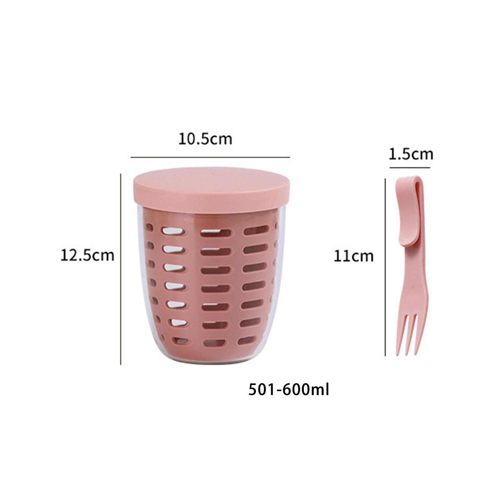 Oshhni salad cup với ngã ba với ngã ba 600ml ăn sáng ly cho bữa ăn sữa chua ăn sáng