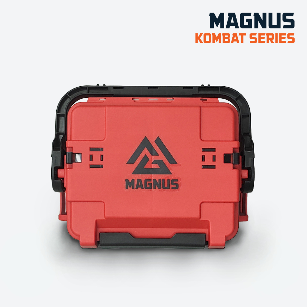Magnus Kombat Series Tackle Box Double Layer Fishing Box Seated Rod Cup  Holder Accessories Tool Kotak Pancing Hard Case
