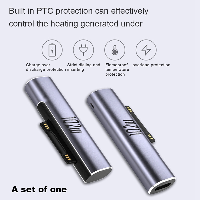 102W USB C Type C PD Fast Charging Plug Converter for Surface Pro 3 4 5 6 7 8 Go for Surface Book 1 2 3
