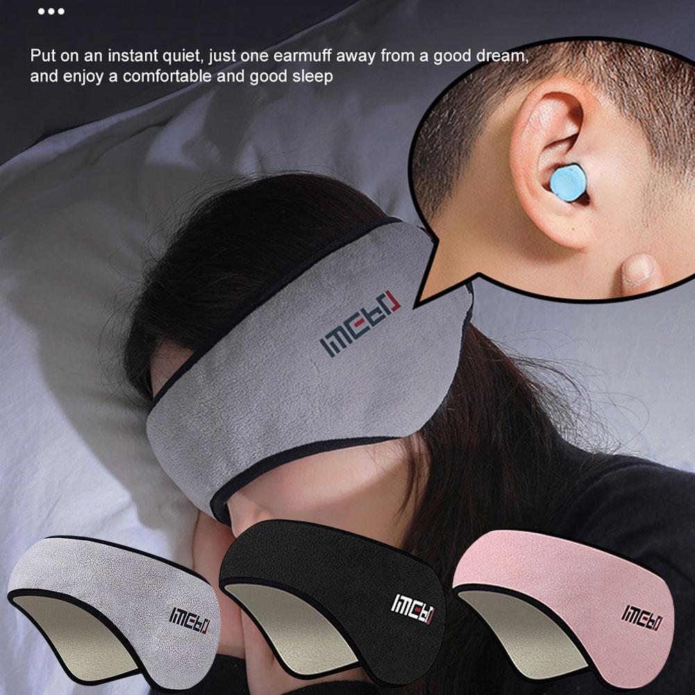 Soundproof Earmuff Sleep Mask Eye Cover Earmuff Warm Relax Plush Sound