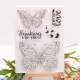 【Hot New Release】Butterflies Transparent Clear Silicone Stamp for Seal DIY Scrapbooking Photo Album Decorative Clear Stamp Sheets. 