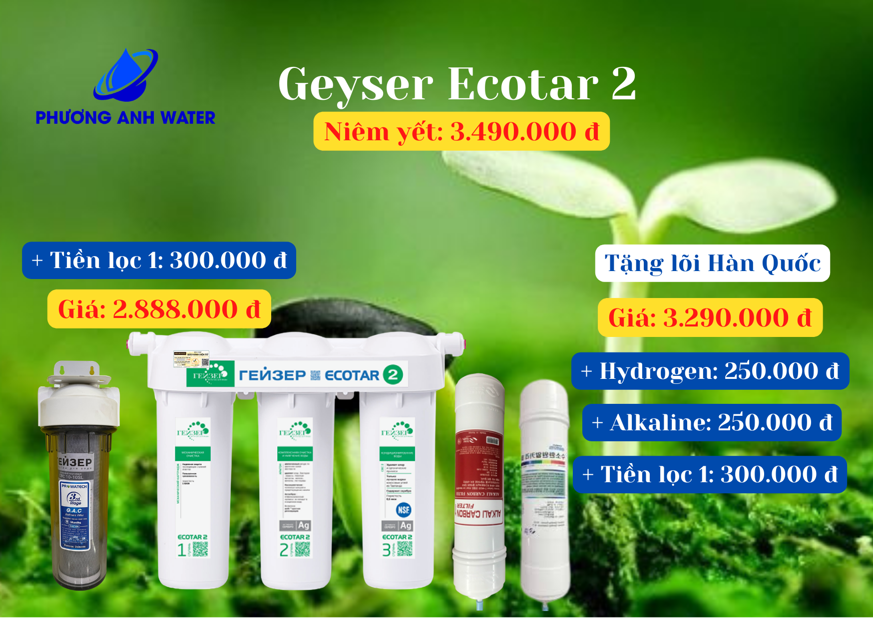 Máy lọc nước Nano Geyser Ecotar 2