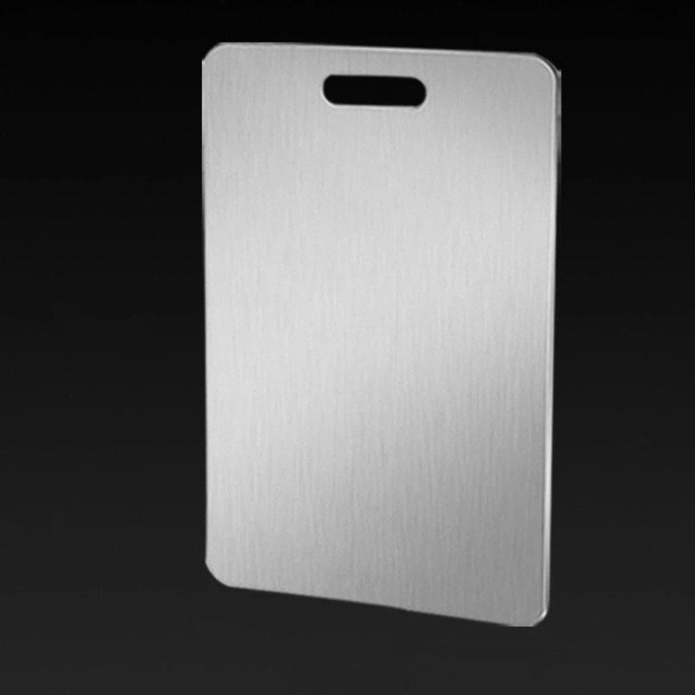 Double-Sided Stainless Steel Cutting Board Thickened Mildew-Proof Fruit Cutting Board Multi-functional Chopping Tray Household Use.