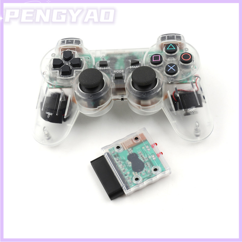 1 bộ tay cầm chơi game không dây đầy màu sắc tay cầm chơi game 2.4Ghz cho PS2