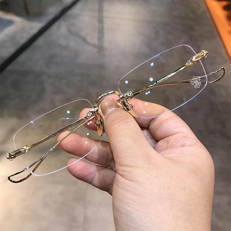 New Photochromic Anti Radiation Frameless Glasses For Women Men Rimless Transition Glasses Shades No Frame Eyeglass Computer Eyewear. 
