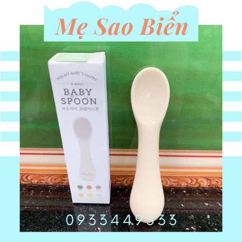 Thìa muỗng ăn dặm silicon cho bé Bluemama Modui Hàn Quốc