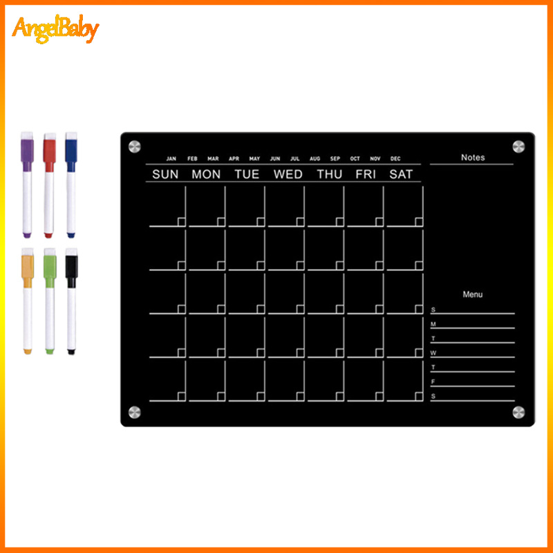 Fridge Magnet Sticker Calendar Board Planner Reusable Magnetic Dry
