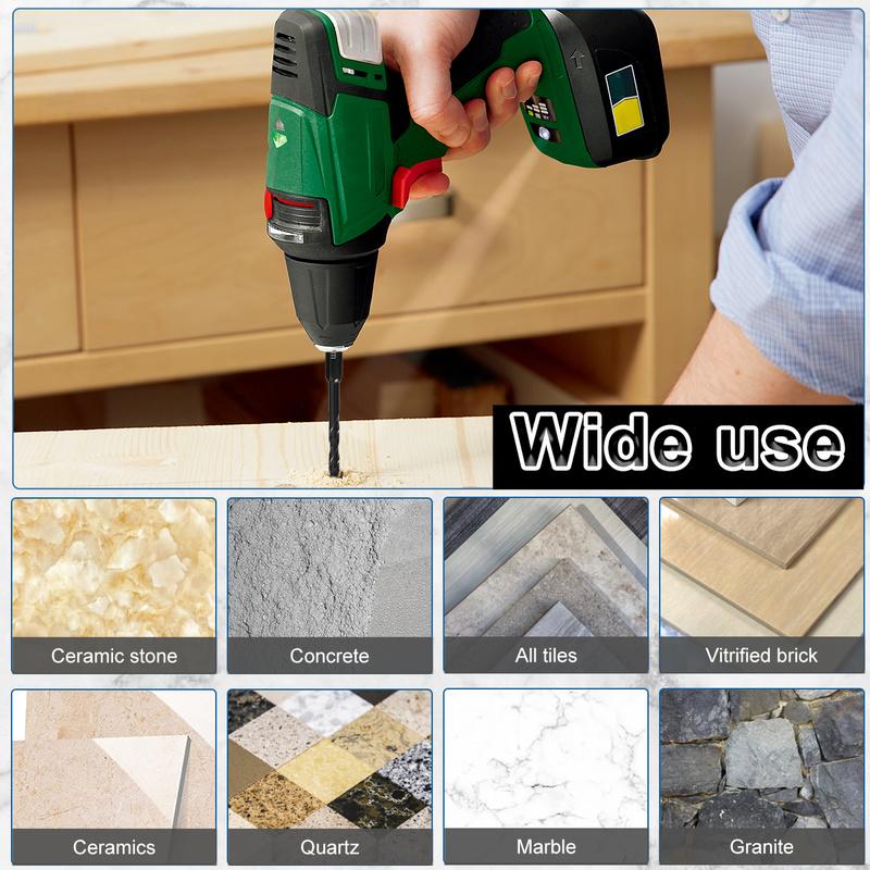 Phổ nề mũi khoan Set 7pcs bê tông mũi khoan Set thép nề mũi khoan Set Đầu chữ thập 4-Edge khoan gạch mũi khoan cho dùi bằng gốm bê tông mũi khoan Set