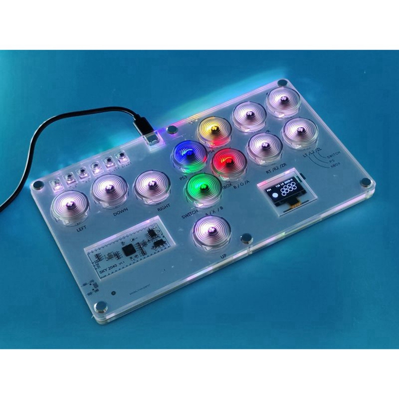 Arcade Joystick Hitbox Street Fighter Controller Fight Stick Game Controller Mechanical Button for PC/PS4/PS3/PC/ Switch Easy Install Easy to Use
