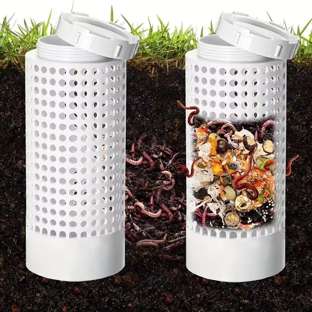 Compost Bin Insert Durable Plastic Compost Bin Easy Assembly Functional Inground Composter ...