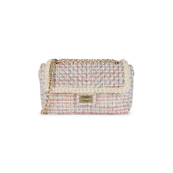 Preorder Karl Lagerfeld Paris Tweed Shoulder Bag In Candy Pink