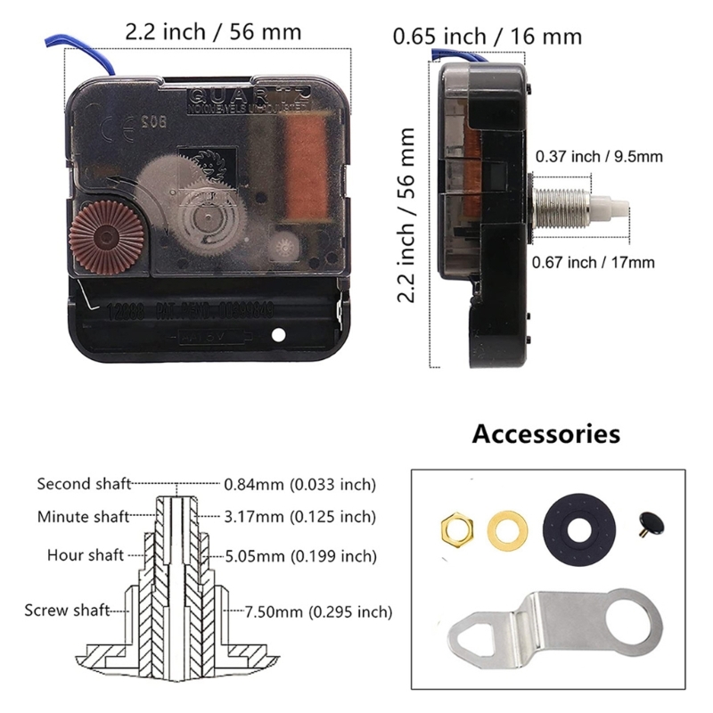 Wall Quartz Pendulum Clock Movement Mechanism With Long Shaft Music Box ...