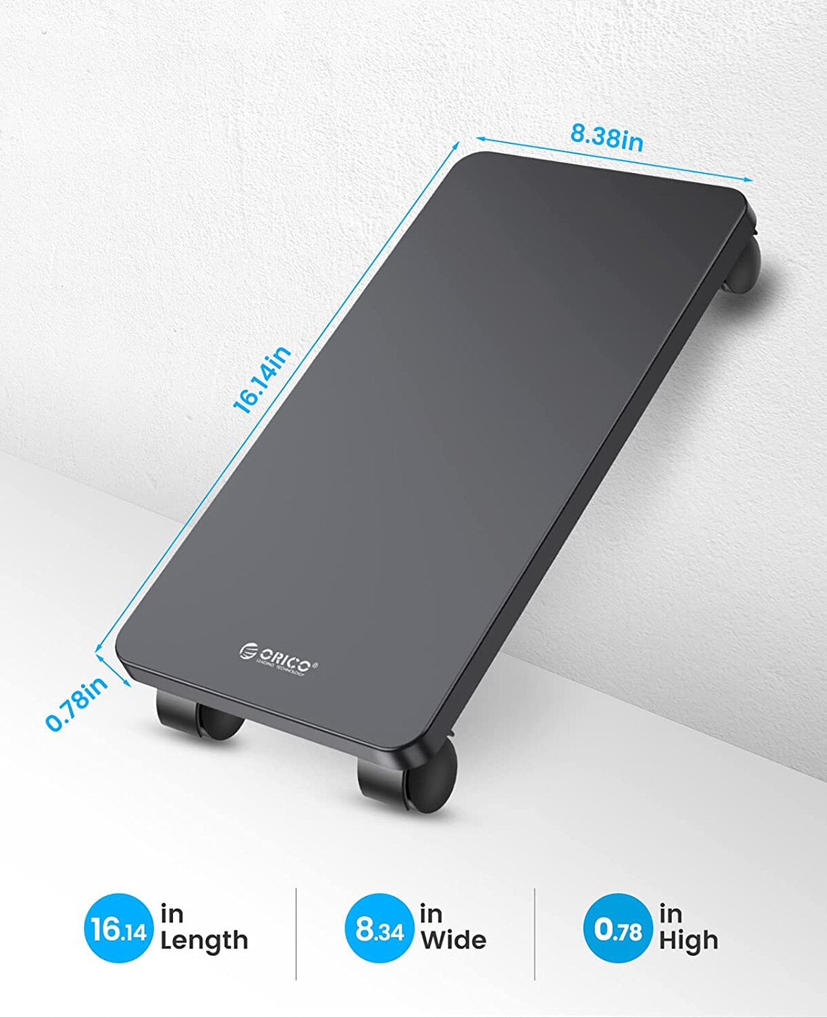 ORICO thép di động CPU đứng máy tính giá đỡ kiểu tháp chủ xe với khóa rollingcaster bánh xe cho thảm sàn máy tính chơi Game trường hợp