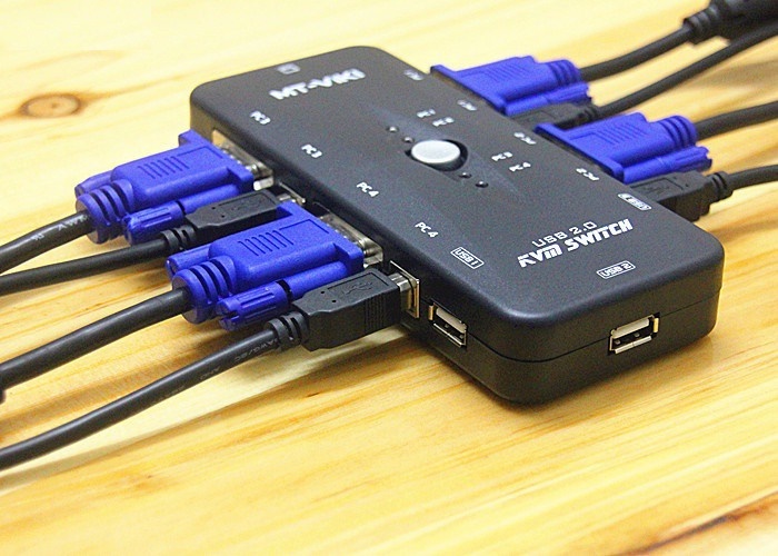 Switch KVM MANUAL 4 PORT CỔNG USB cao cấp