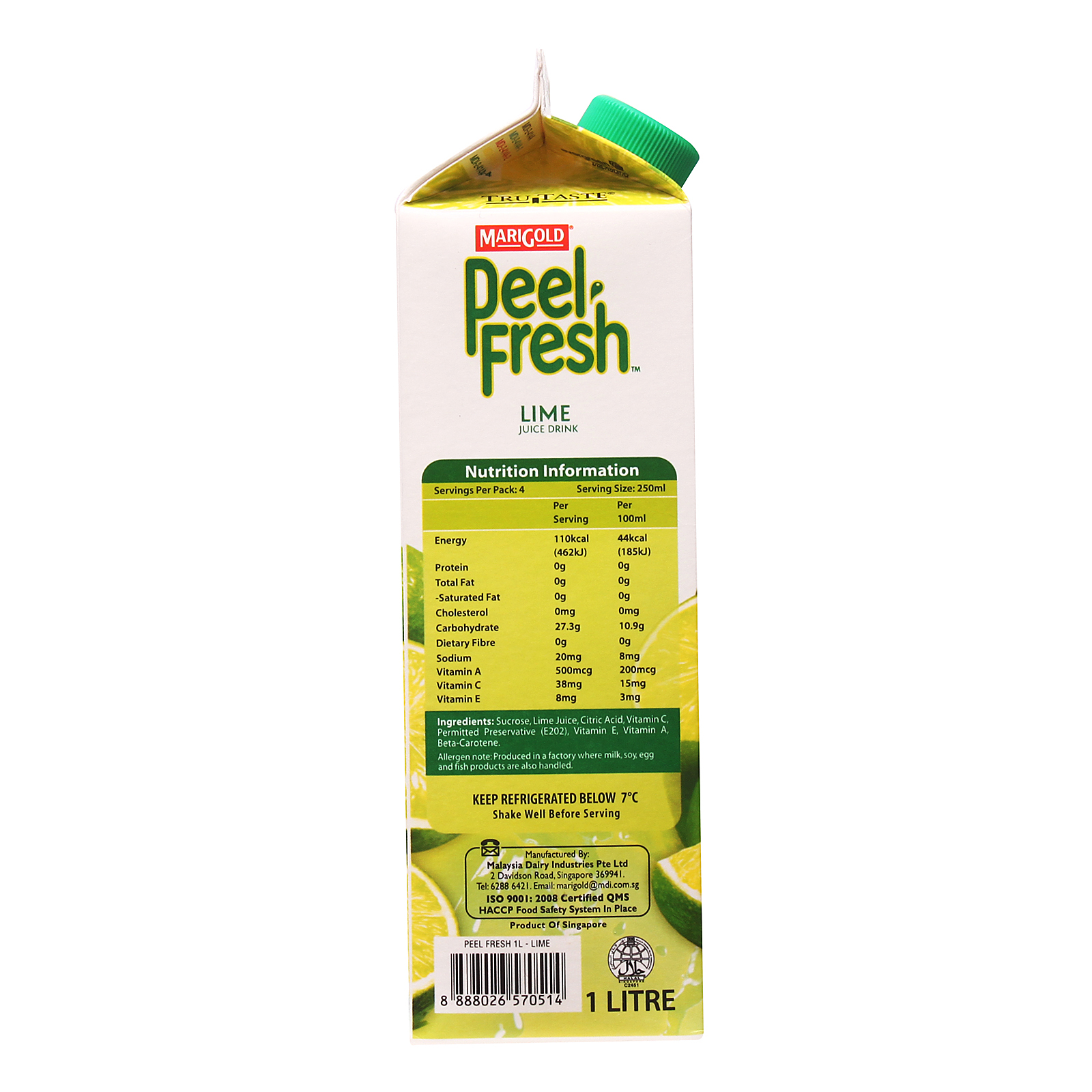 Marigold Peel Fresh Juice Drink Lime 1l Lazada Singapore