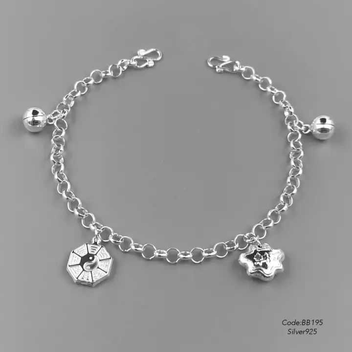 Shop Malaysia Wholesale Silver925 Code Bb195 Kids Baby Newborn Anklet Bracelet Rantai Kaki Tangan Gelang Kanak Budak Bayi Lazada Singapore