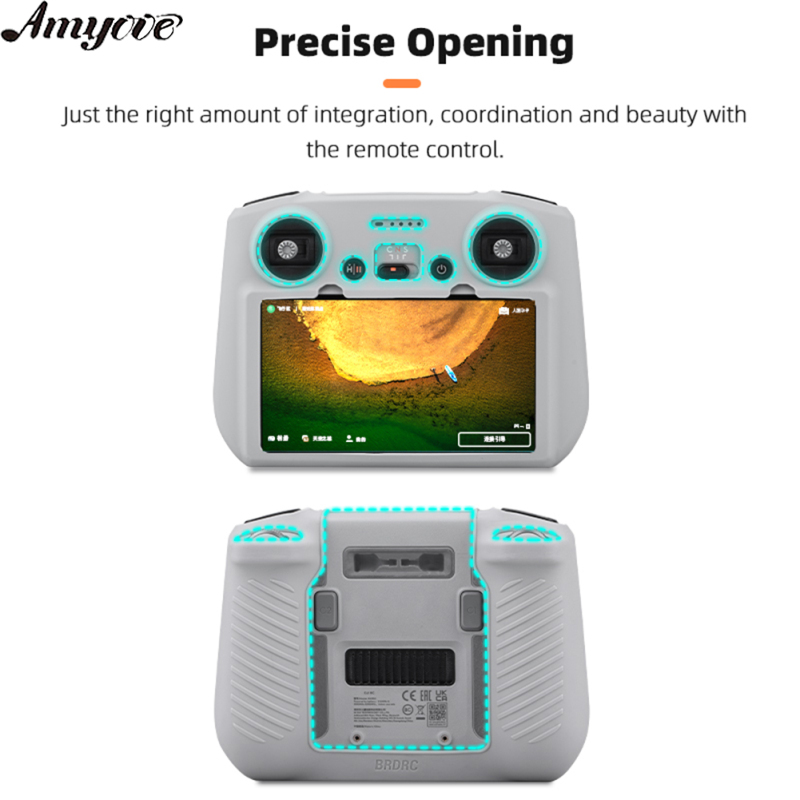 Protective Case Silicone Skin Cover Compatible For Dji Mini 3 Pro Rc With Screen Remote Control Dust Cover