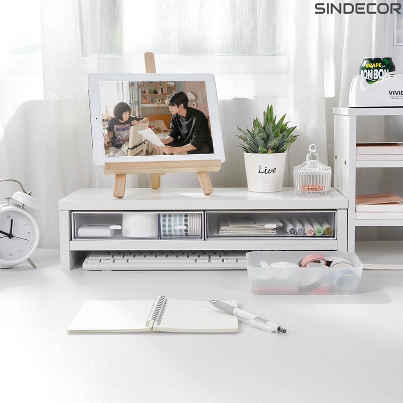 KỆ ĐỂ SÁCH - KỆ MÁY TÍNH - DECOR 🖥⌨ LẮP GHÉP - 2 TẦNG