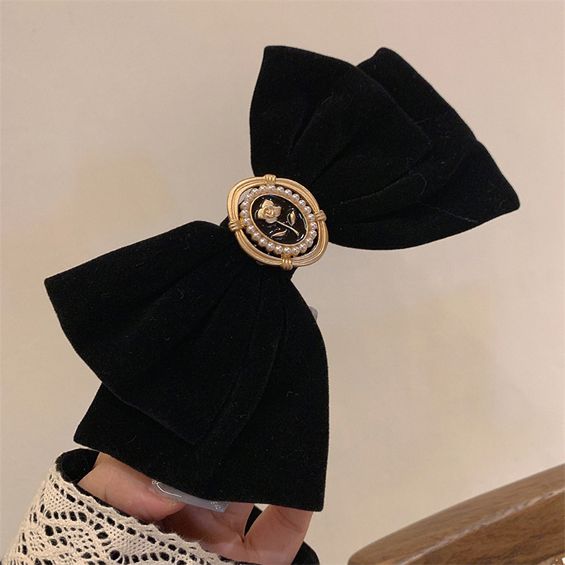 New%20Black%20Velvet%20Bow%20Hair%20Pins%20Elegant%20Fabric%20Alloy%20Roses%20Hair%20Clips%20for%20Women%20Fashion%20Ponytail%20Barrette%20Heawear%20Accessories%20DFGGT%20-%20Image%202