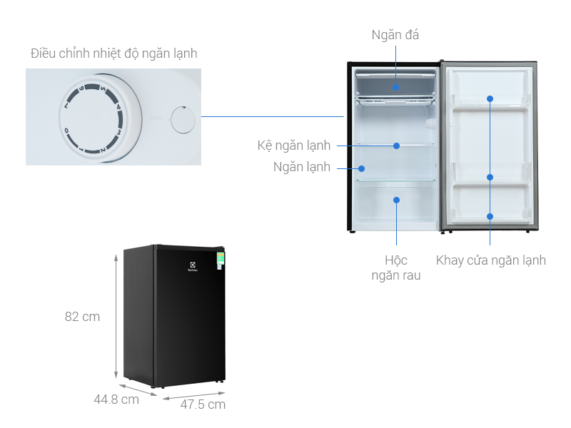 [TRẢ GÓP 0%] Tủ lạnh mini gia đình Electrolux 94 Lít EUM0930BD-VN (HCM&ngoại tỉnh liên hệ shop)
