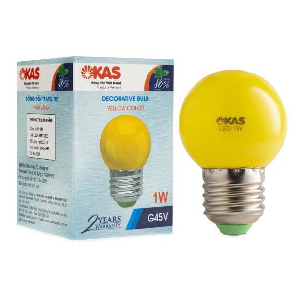 Bóng đèn Led trang trí Okas nhiều màu (G45)
