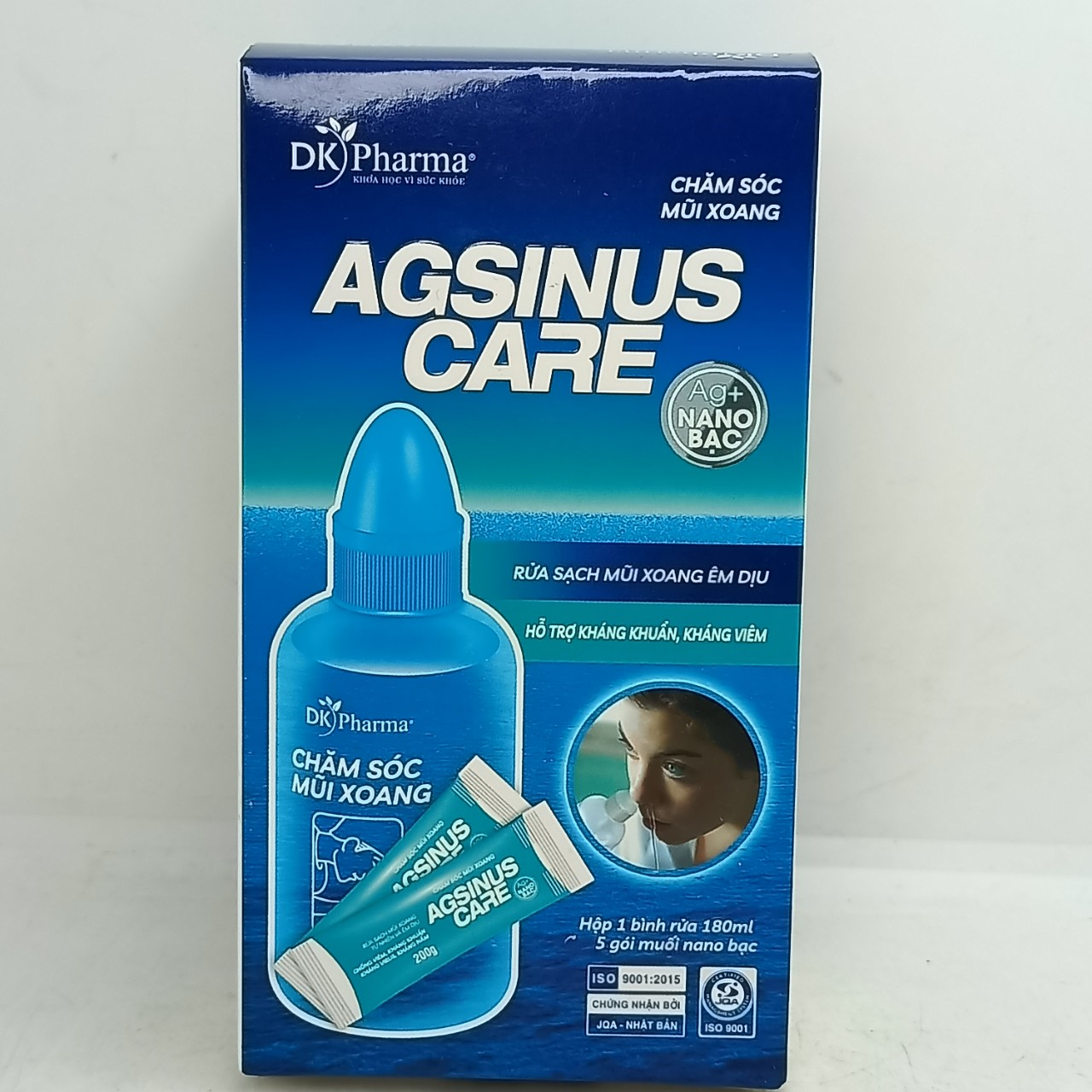 Bình rửa mũi Agsinus Care - Bình kèm 5 gói muối