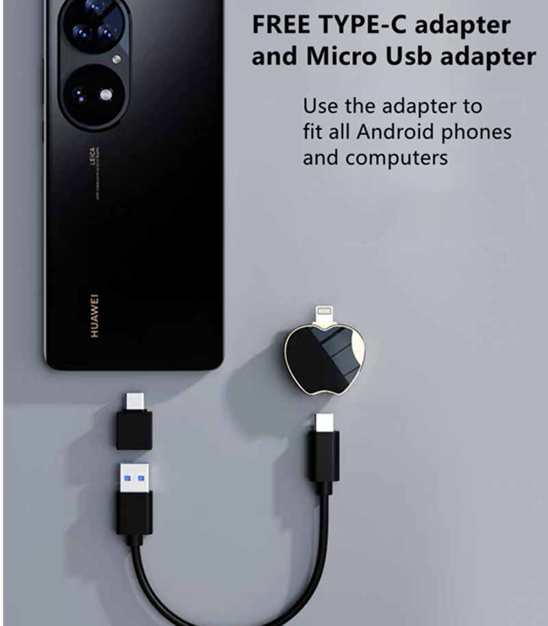 Ugreen Ổ cứng di động OTG 512GB 1TB IOS lưu trữ bên ngoài Pendrive cho iphone14/13/12/11/x/8/7/6 Bộ nhớ máy tính cá nhân USB OTG Stick Key