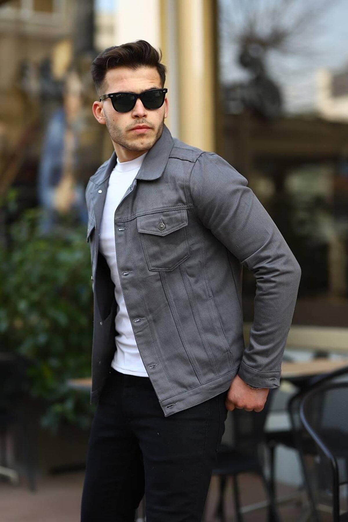 Best Quality Men's Grey Denim Jacket Everyday Essential By TAG