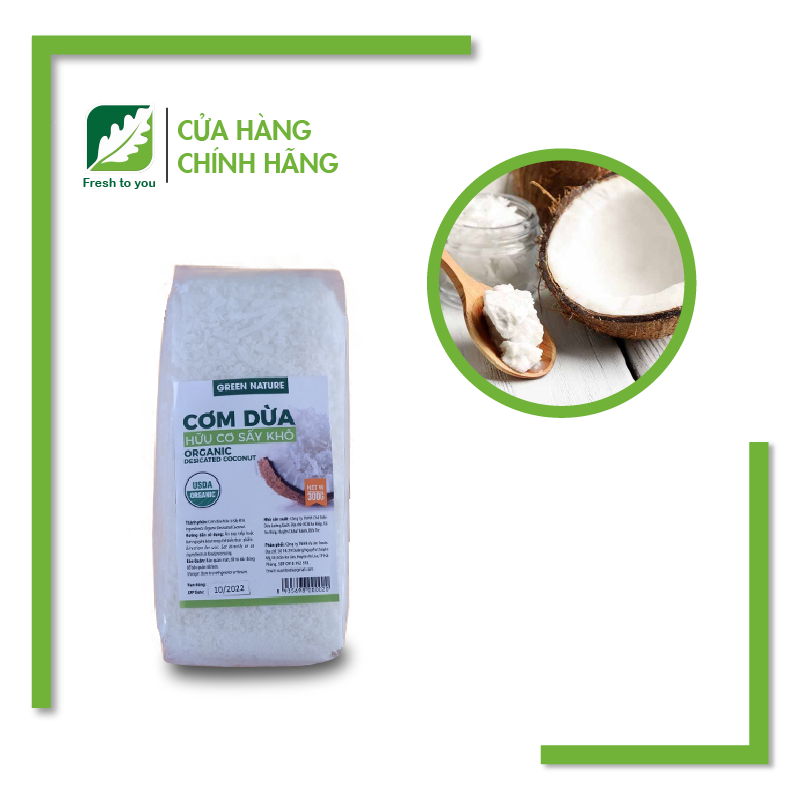 Cơm dừa sấy hữu cơ 300gr - Organic Shredd Coconut [Hữu cơ][Chính hãng][Ảnh thật]