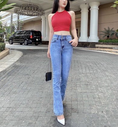 Quần jeans nữ ống loe cao cấp Đẹp Store 257