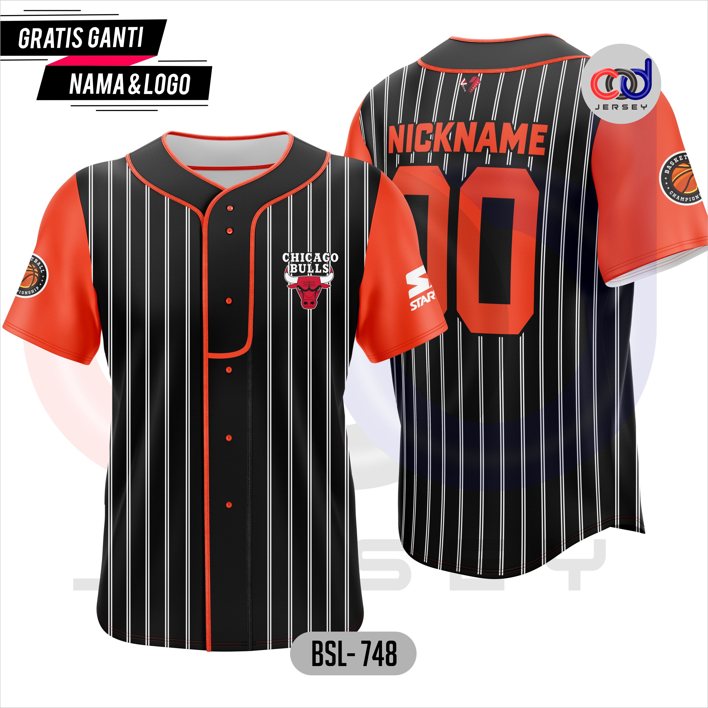 Jersey Baseballbaju Baseballkaos Baseball Anakdewasa Pria Wanita