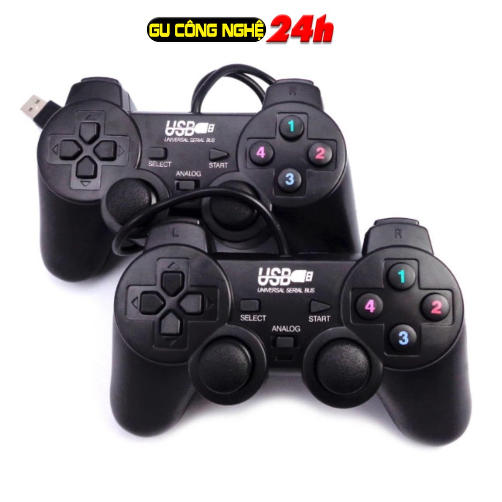 Tay cầm chơi game cho pc/laptop cổng usb đen - dc2538
