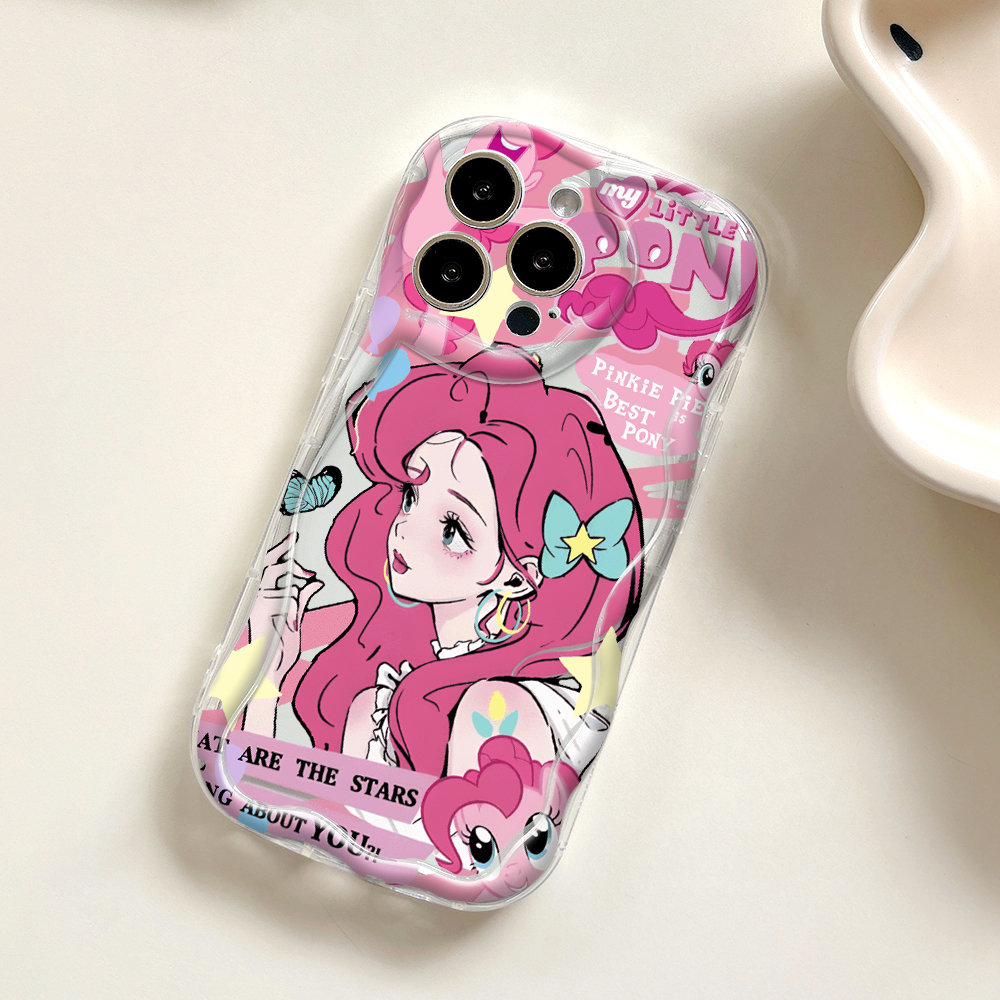 Jizetin for Redmi Note 10 Pro Note 10 Pro Max Back Cover Sweet Pretty Girl Cream Wavy Edge Soft Silicone Phone Case. 