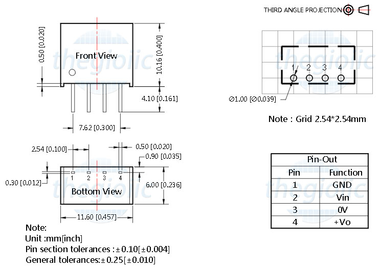 Module nguồn cách ly B0505S-1W DC-DC (5V-5V)