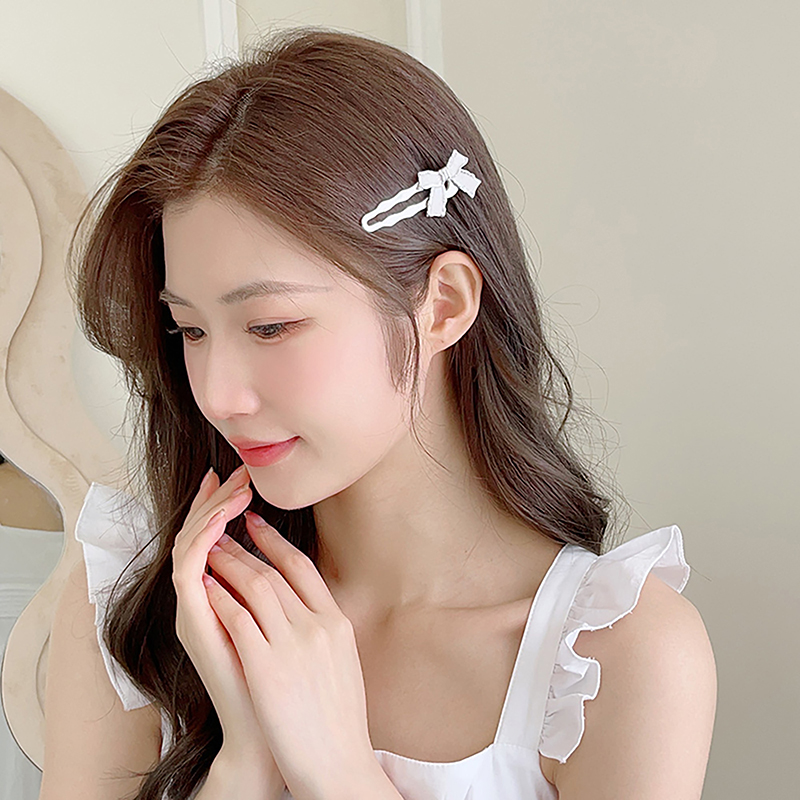 Korean Style Fashion Hair Clips Duckbill Clip Metal Bow Side Clip Bangs Clip Barrettes Girls Headwear For Women Hair Accessories ZHANGNA. 