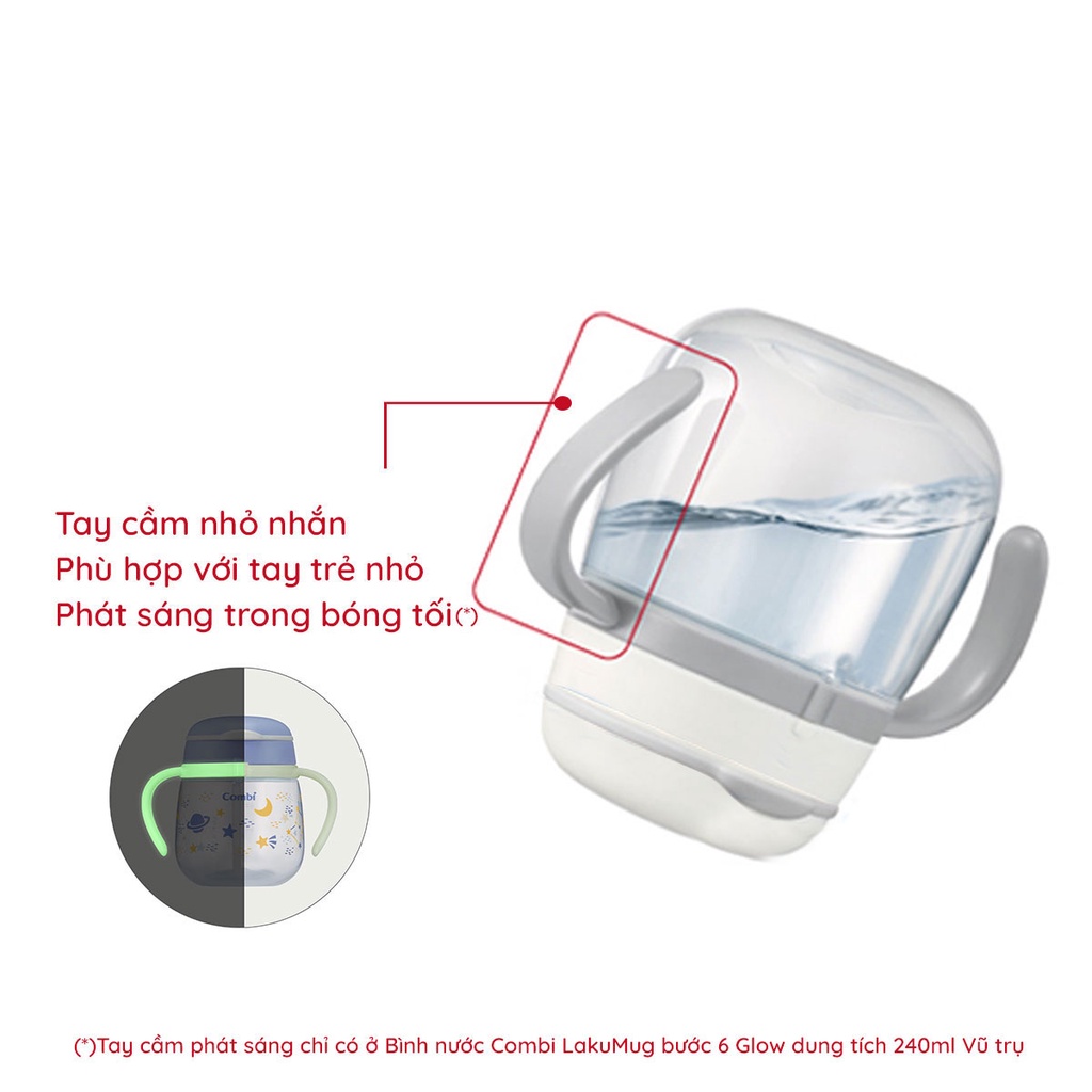 Bộ ống hút silicone bình nước Combi Lakumug bước 6
