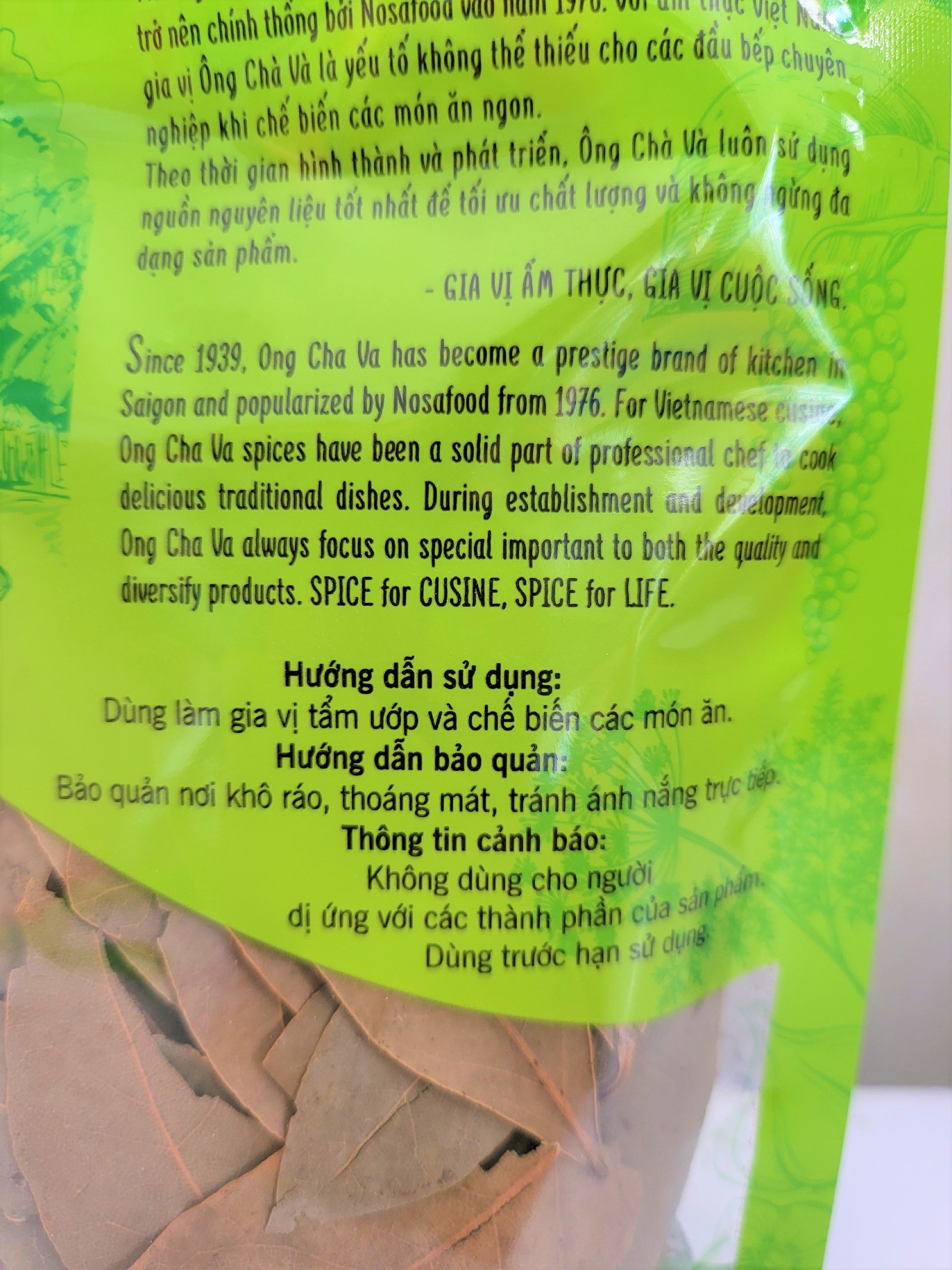 [Túi nhỏ 25g] LÁ NGUYỆT QUẾ Ông Chà Và [VN] NOSAFOOD Bay Leaf