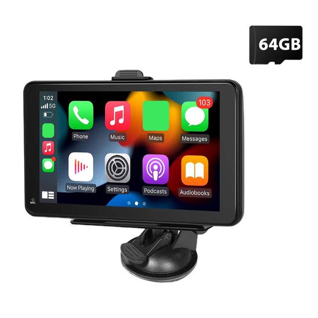Wireless Carplay Android Auto Multimedia Player Voice Control 7 Inch Radio Receiver Touch Screen
