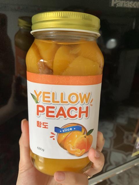 Đào Ngâm Hàn Quốc 680gram - Giòn, to