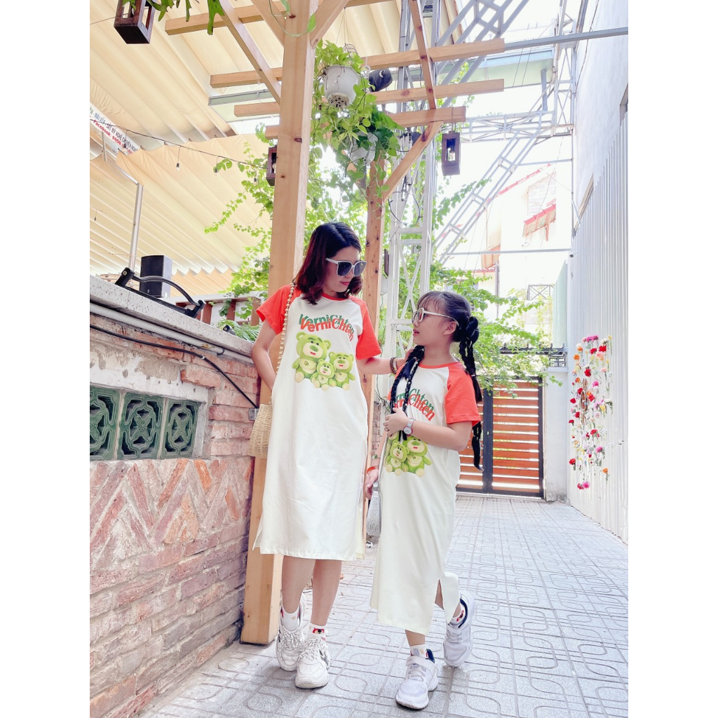 Set Đồ Đôi Gia Đình Gấu Bơ KEM DD08