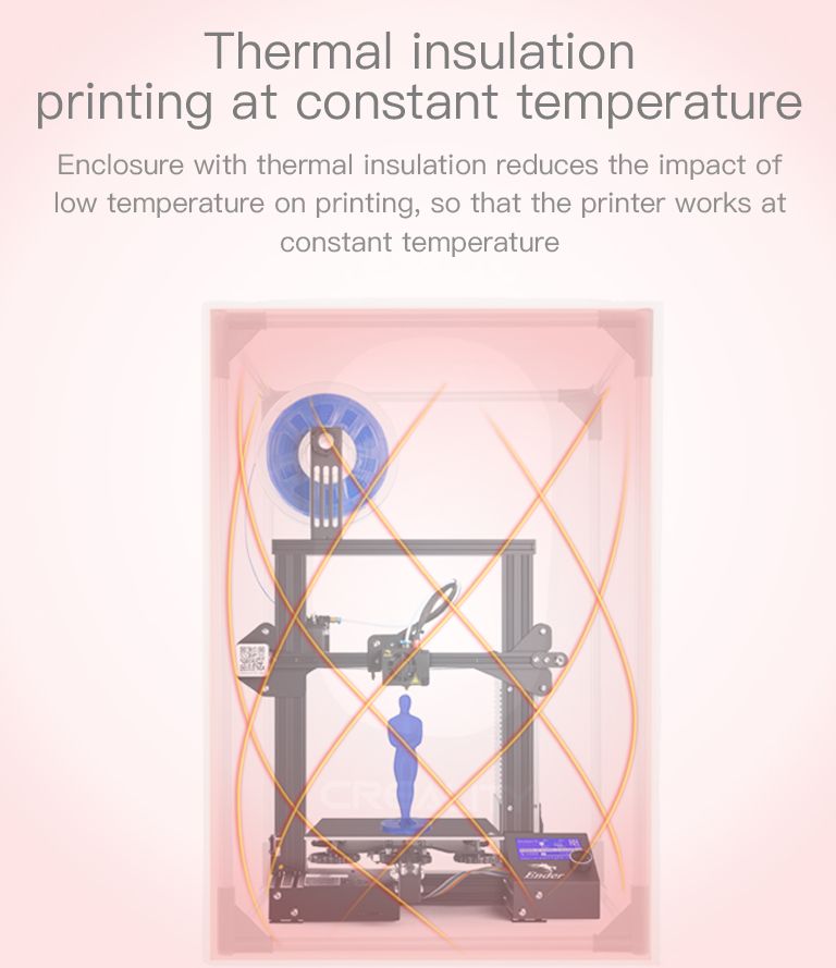 medium size 3D printer multifunction enclosure 73*65*72cm