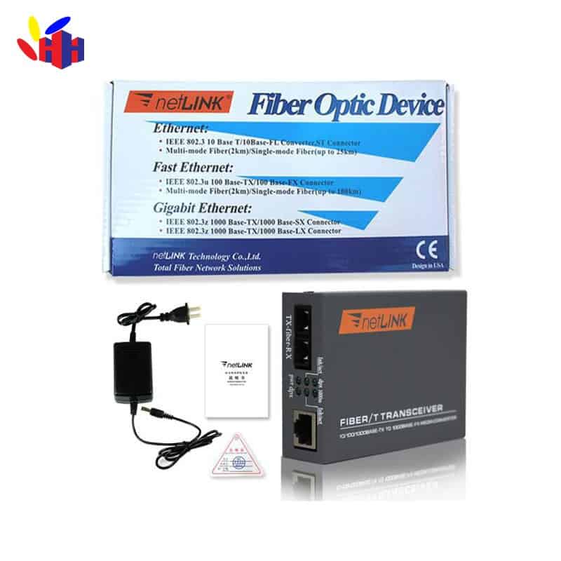 Bộ 2 Converter Cáp Quang Chuyển Đổi Quang Điện Ftth Net-Link 100mbs