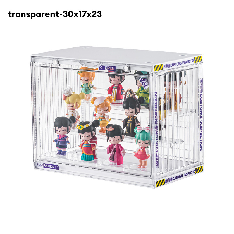 ZUOGUAN Dustproof figure display storage box on table blind box ornament display stand acrylic box