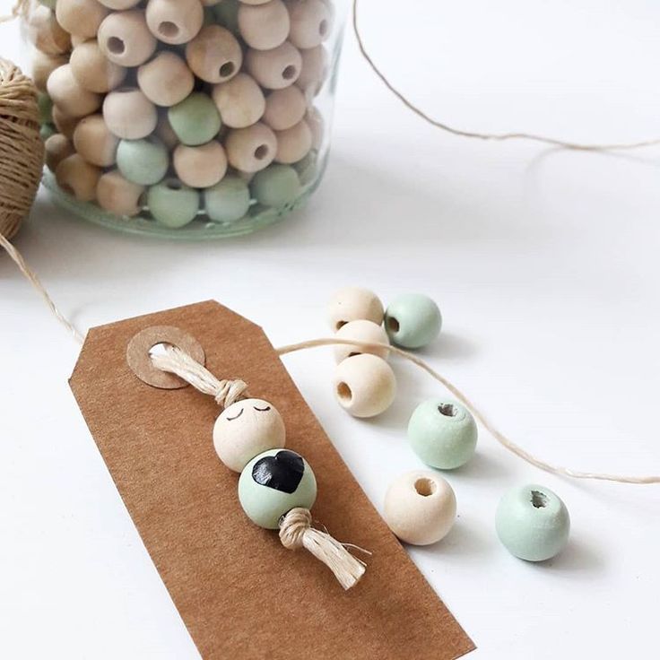 Hạt gỗ mộc tròn gói 10 hạt làm túi tỏi, macrame, thủ công