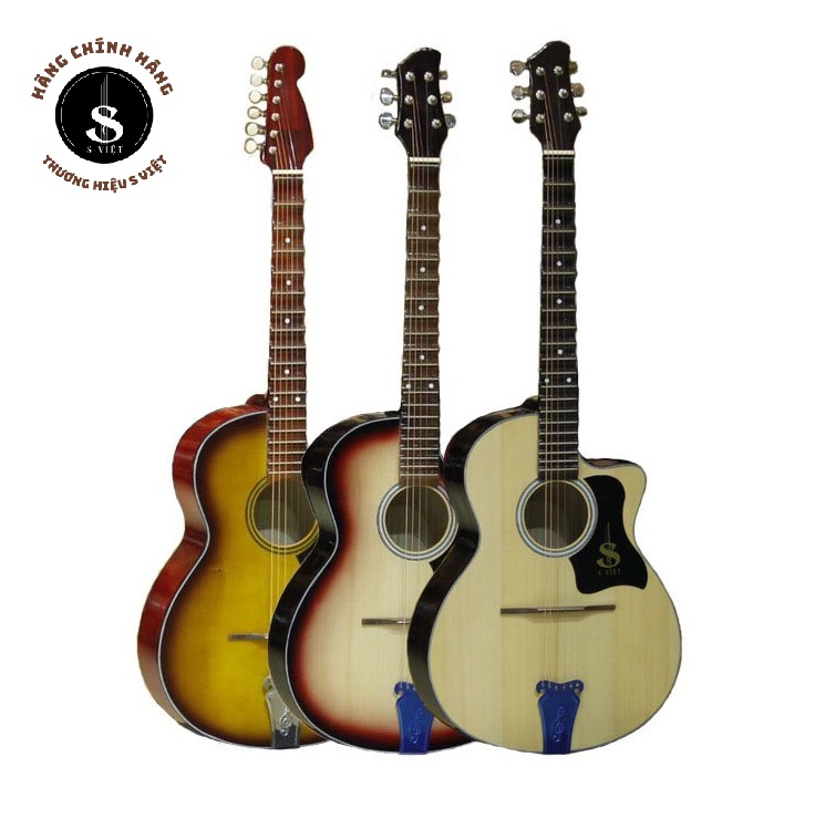 Đàn guitar tân cổ, đàn guitar phím lõm gỗ thịt giá rẻ mã C01, C02, C03 chính hãng S Việt