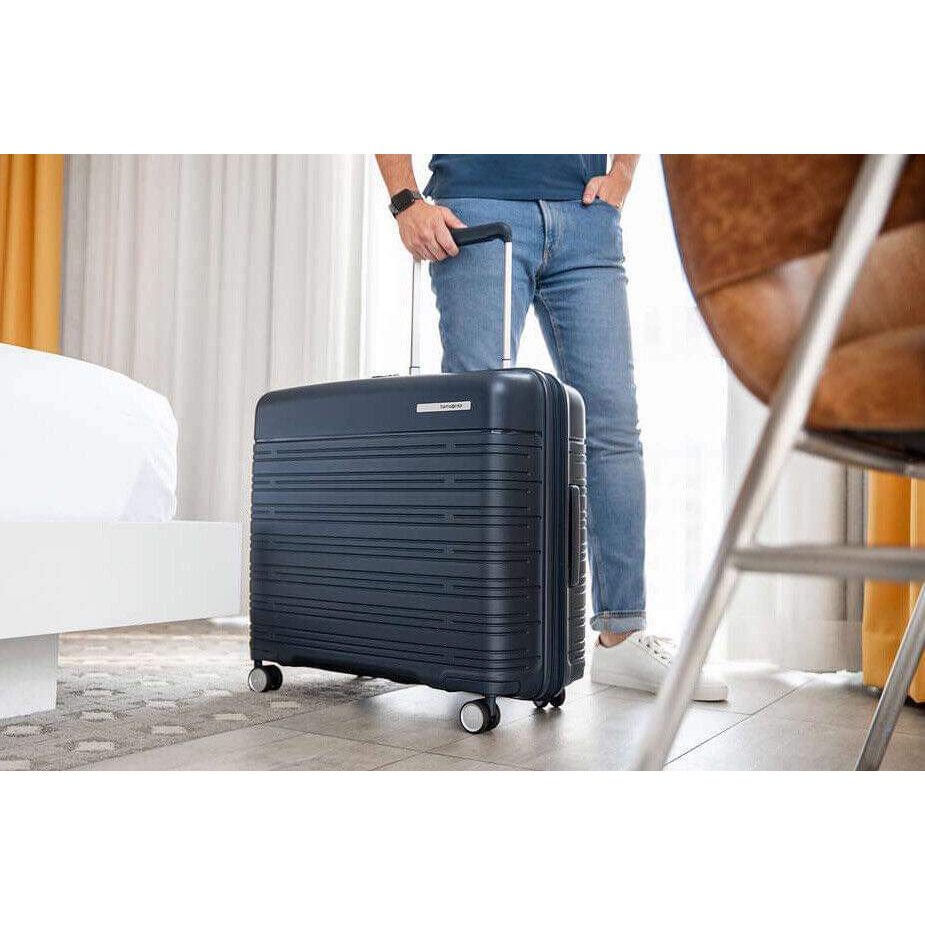 Vali Du Lịch Samsonite Elevation Plus, Vali Kéo, Size 24, Màu Ming Blue, Vali Cho Doanh Nhân, Văn Phòng, Nhập Đức, BH 12 Tháng