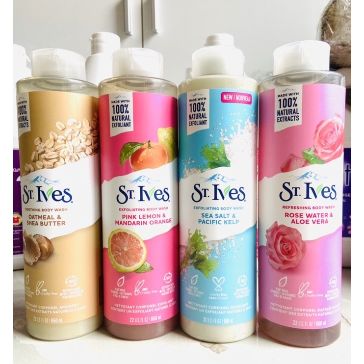 Sữa Tắm St.Ives 650ml Mỹ Đủ Mùi