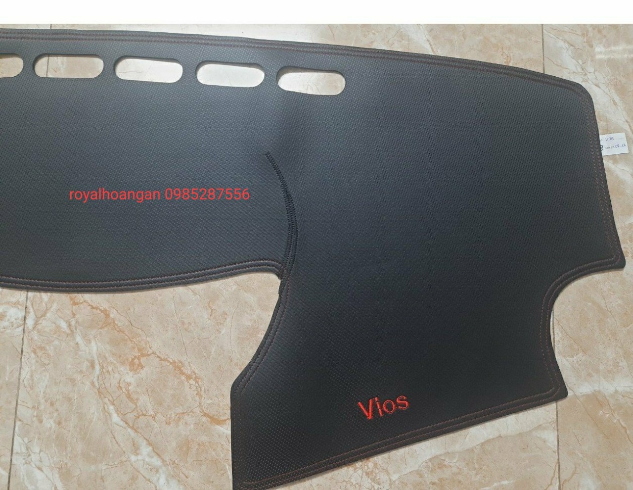 vios, thảm taplo da cacbon toyota vios 2008 đến 2013