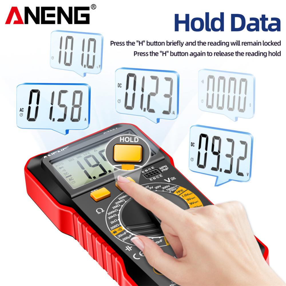 Đa năng kế kỹ thuật số auto-khác nhau, NCV vạn năng đa chức năng votage hiện tại Ohm dụng cụ kiểm tra 2000 đếm công cụ điện